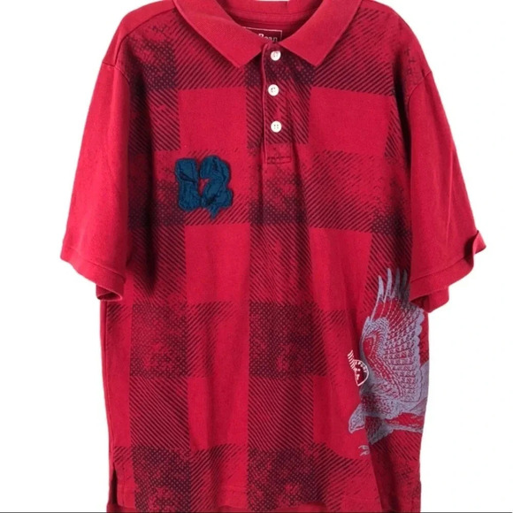 LL BEAN EUC BOYS RED POLO TOP SHIRT SUMMER GOLF SHIRTS TOPS CASUAL  SIZE M 10 12 - Picture 2 of 7